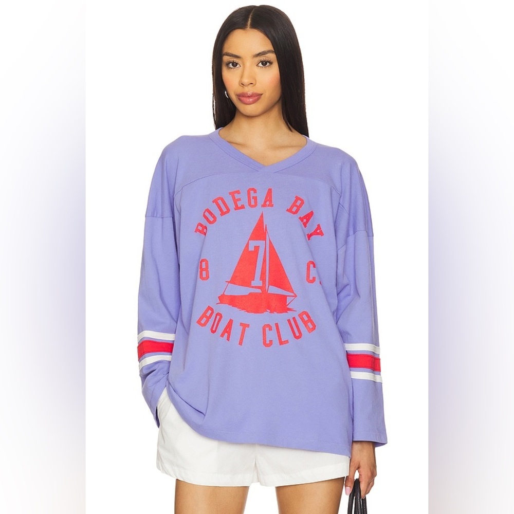 NWT DAYDREAMER Bodega Bay Hockey Jersey in Purple Mist Combo - size L/XL
